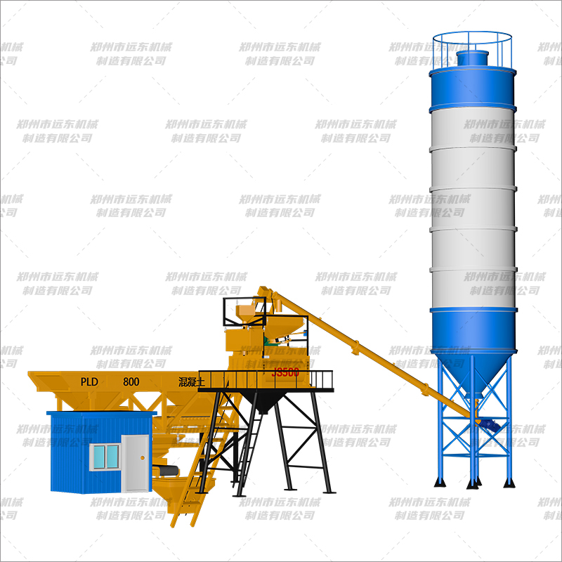 HZS25（500+2仓）混凝土搅拌站(图1)